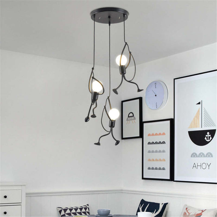 Quiltora - Retro Marionet Hanglamp Met Speels Modern Ontwerp
