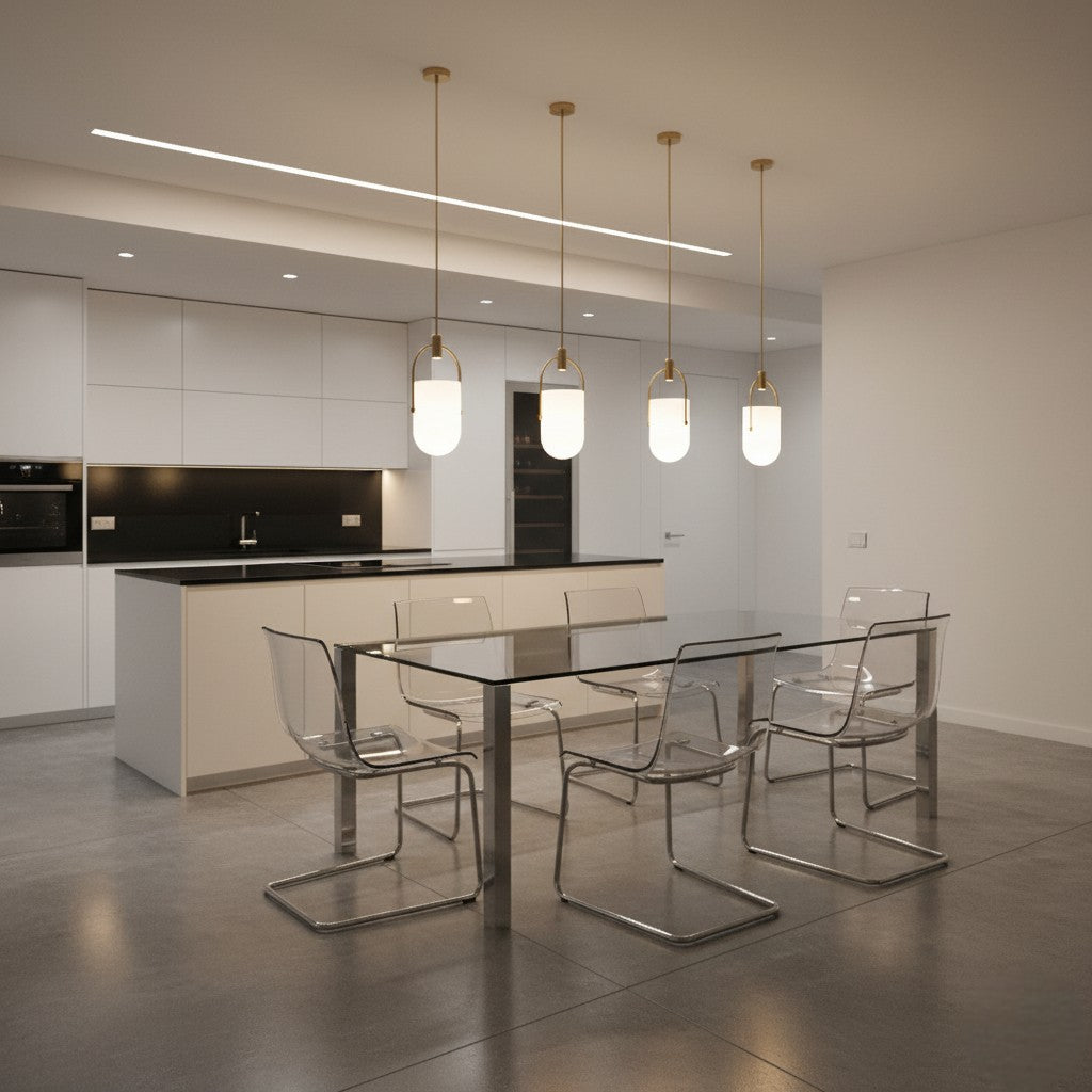 Candelis - Hanglamp Met Transparant Glas En Metalen Details
