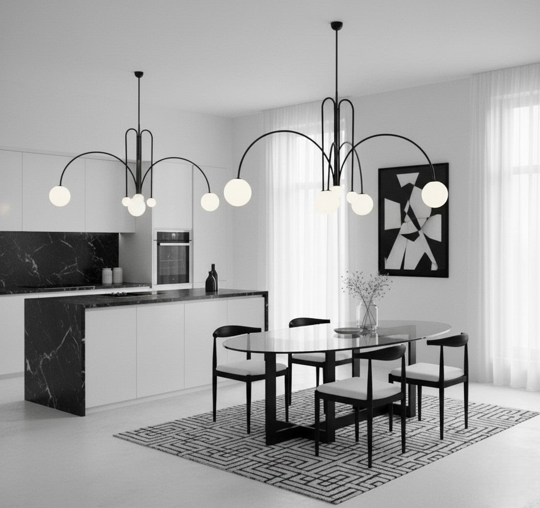 Arcova – Moderne Glazen Bol Kroonluchter Hanglamp