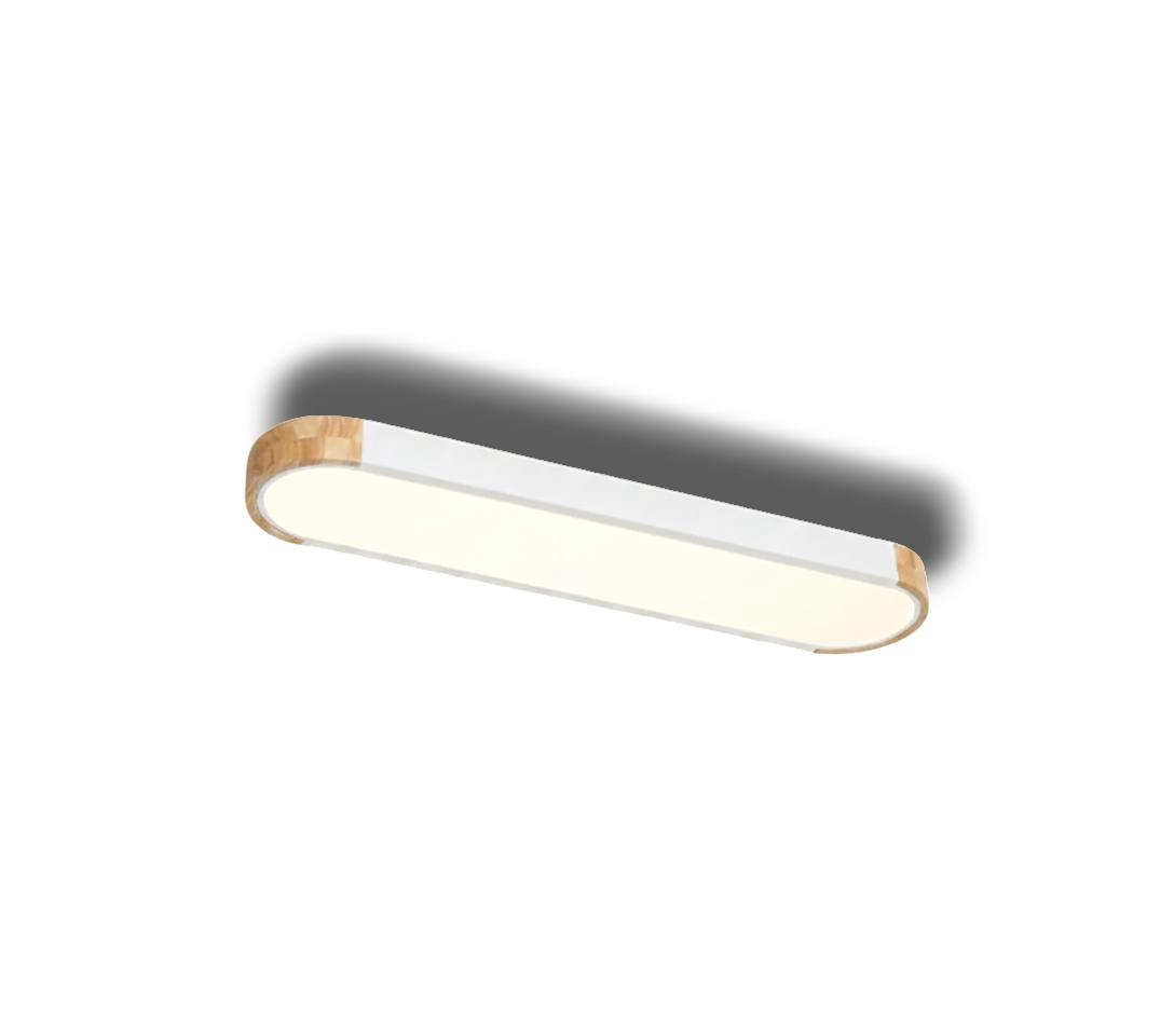 Elora – Ovale LED Plafondlamp Met Houten Accent