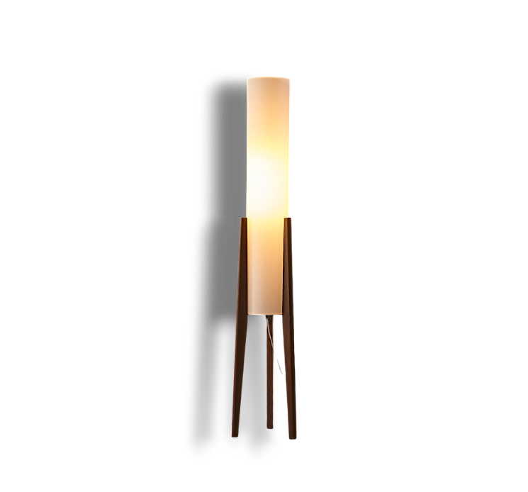 Nordic Glow – Walnoot Houten Vloerlamp