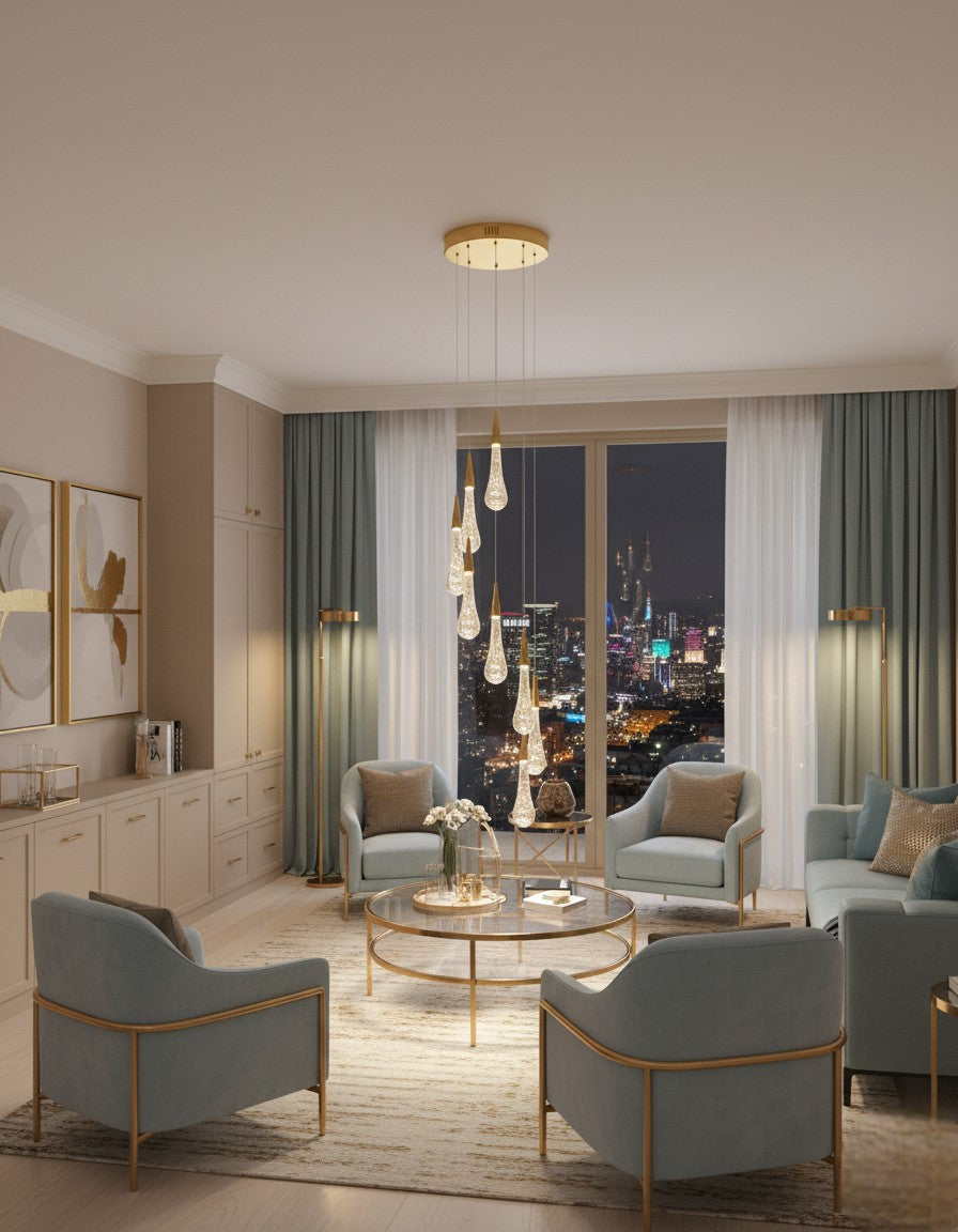 Bowlisca - Spiraalvormige Kristallen Kroonluchter Met Dimbaar Licht Voor Luxe Interieurs