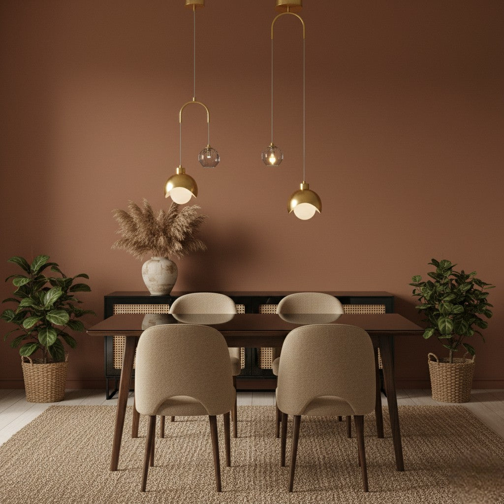 Urnelis - Elegante Hanglamp Van Goud En Kristal Met LED Voor Woon- En Eetruimtes