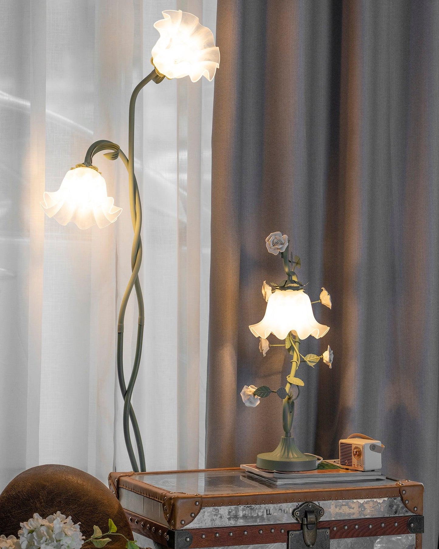Calla – Bloemen Vloerlamp (Artistieke Staande Lamp, E27 LED)