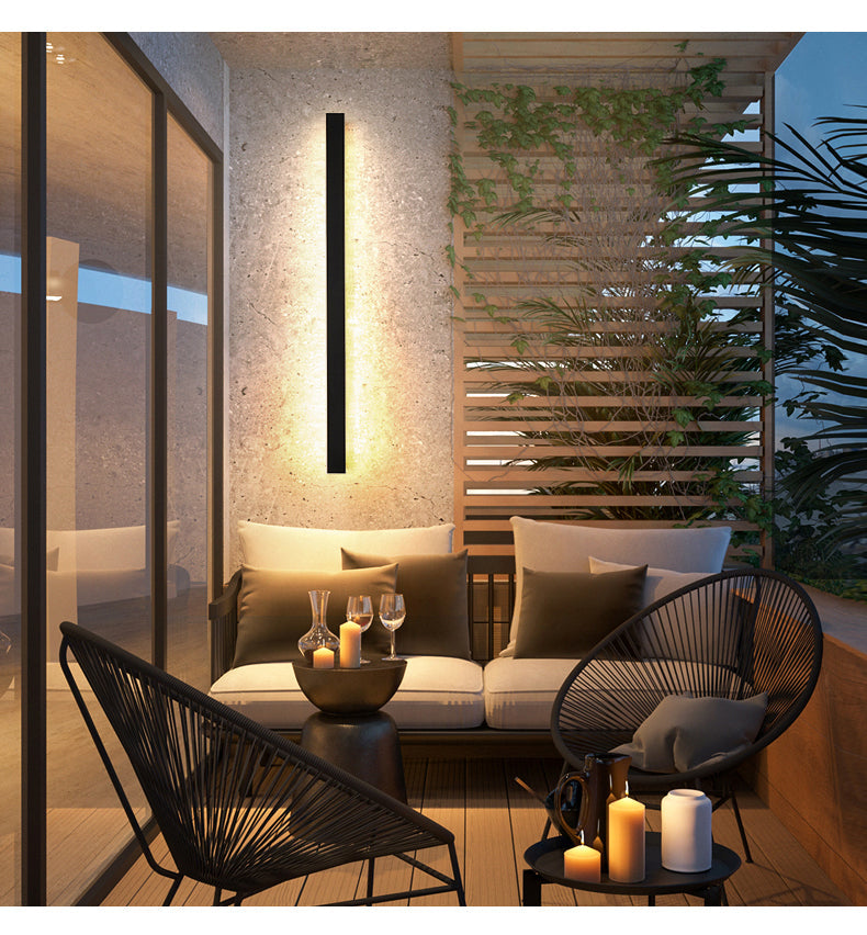 Havenvale - Verticale LED Buitenwandlamp Met Dimbare Functie En Strak Design