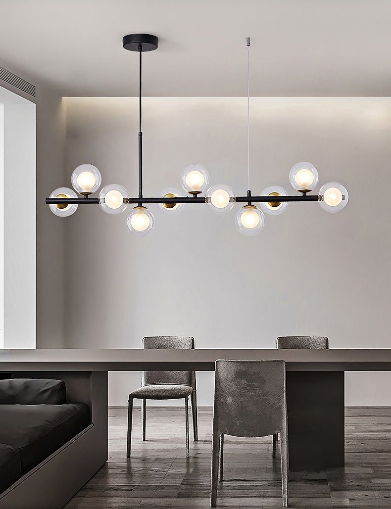 Solara – Luxe Glazen Bollen Hanglamp Voor De Eettafel