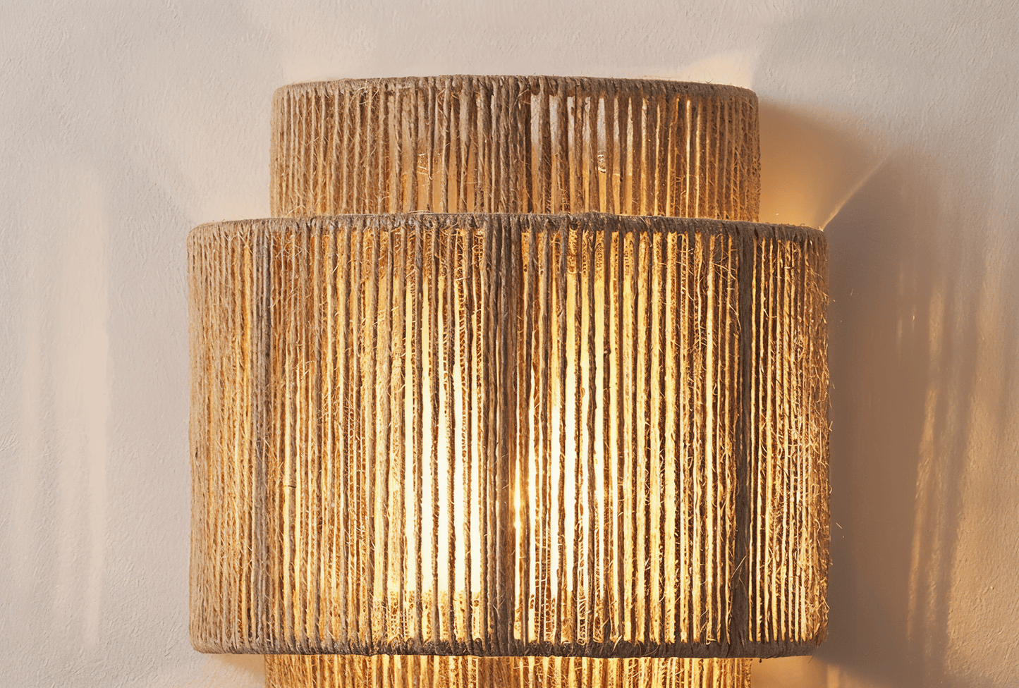 Hampa – Boho Touw Wandlamp met Rotan Kap