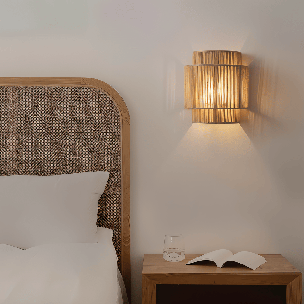 Hampa – Boho Touw Wandlamp met Rotan Kap