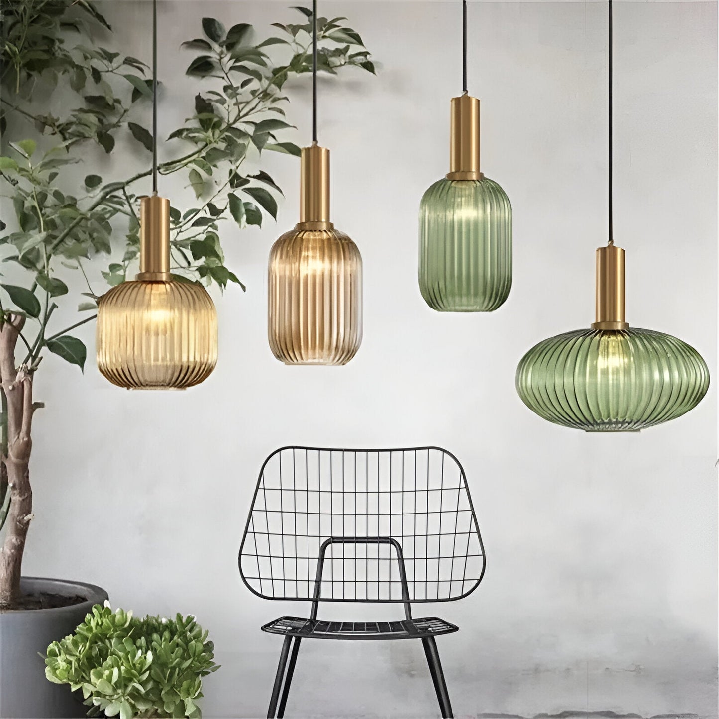 Avelis – Nordic Retro Glazen Hanglamp