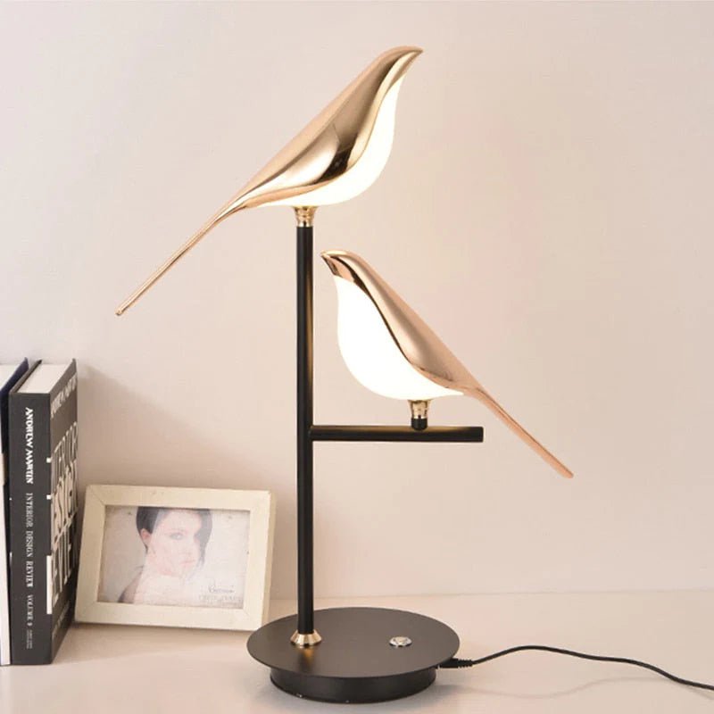 Aviora – Luxe Gouden Vogel LED Tafellamp