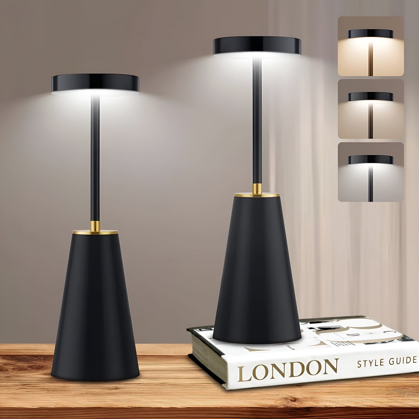 Liora – Draadloze LED Tafellamp (Oplaadbaar, Strak Modern Design)