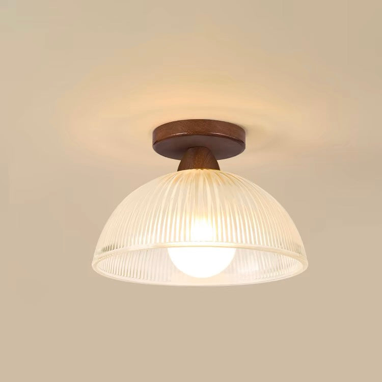 Solvia – Glas & Hout Plafondlamp