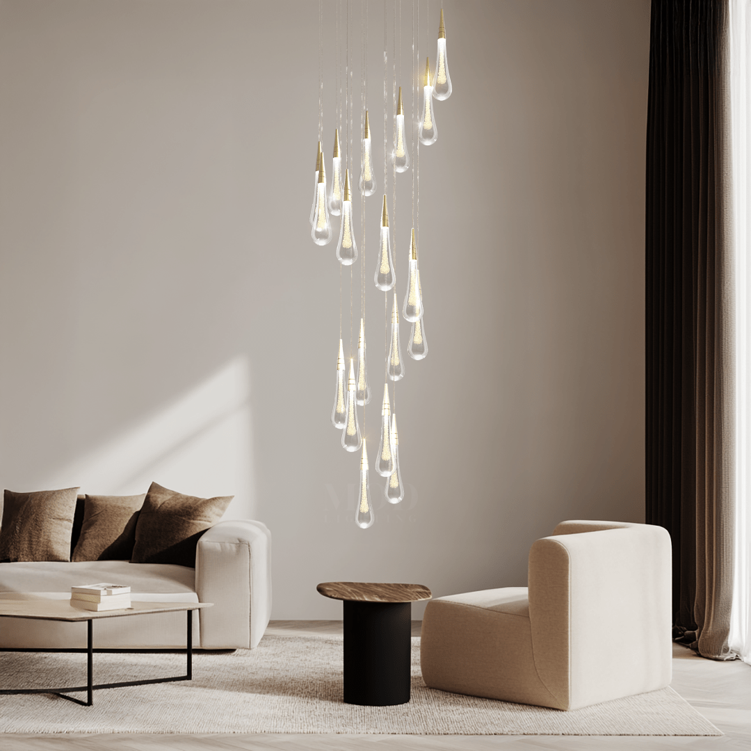 Bowlisca - Spiraalvormige Kristallen Kroonluchter Met Dimbaar Licht Voor Luxe Interieurs