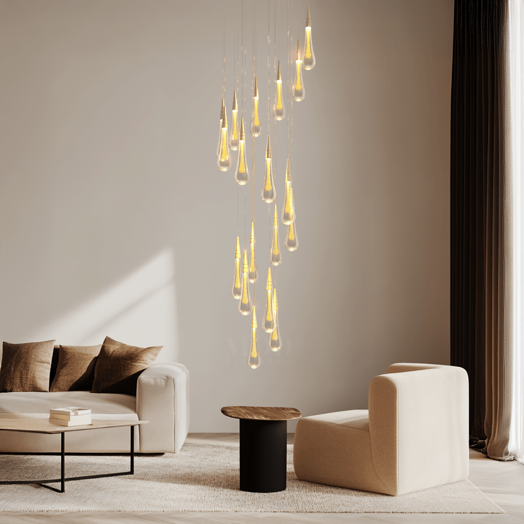 Bowlisca - Spiraalvormige Kristallen Kroonluchter Met Dimbaar Licht Voor Luxe Interieurs