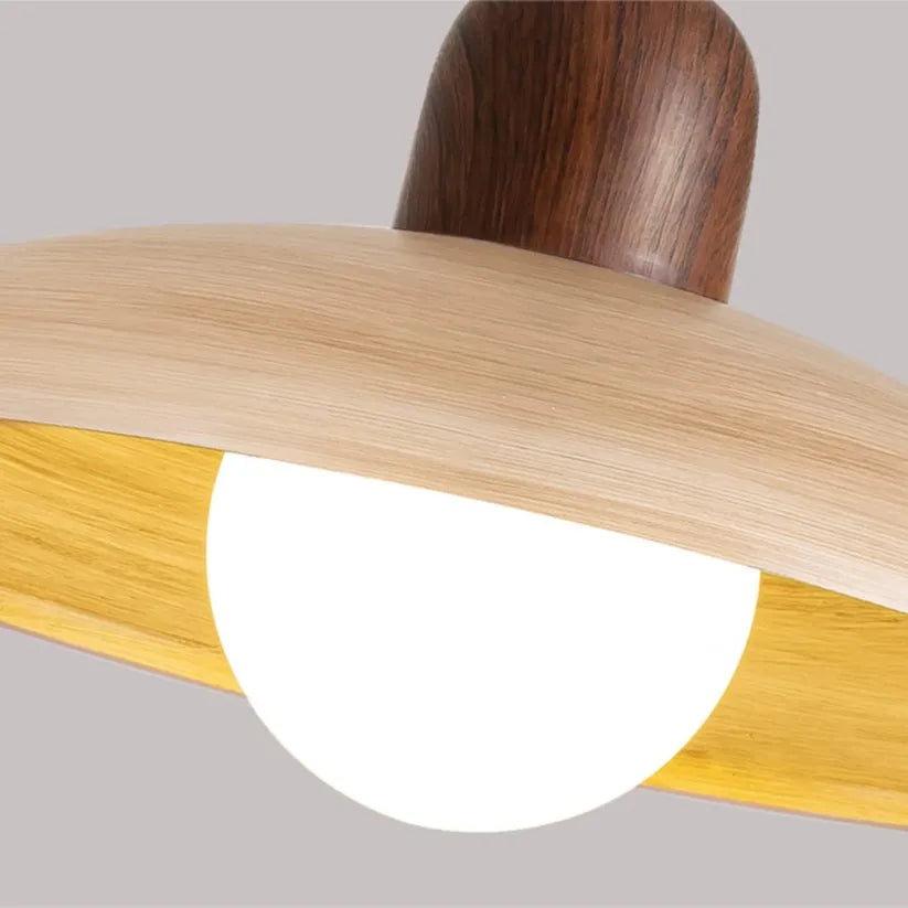 Hiroka – Japanse Wabi-Sabi Walnoot Hanglamp