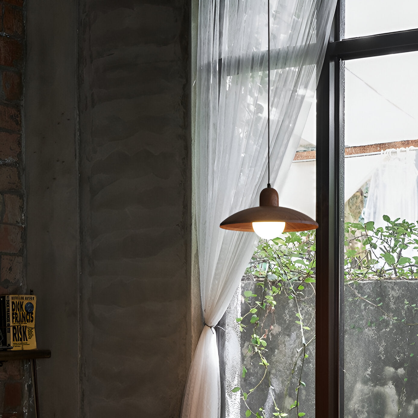 Hiroka – Japanse Wabi-Sabi Walnoot Hanglamp