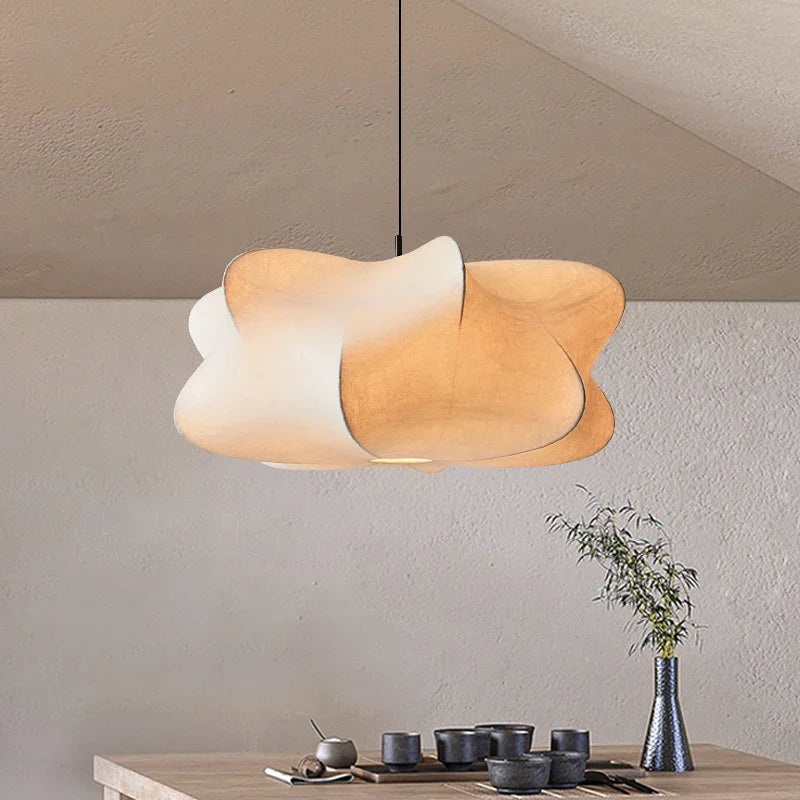 Matellis - Wabi Sabi Zijde Hanglamp met Warme Sfeerverlichting