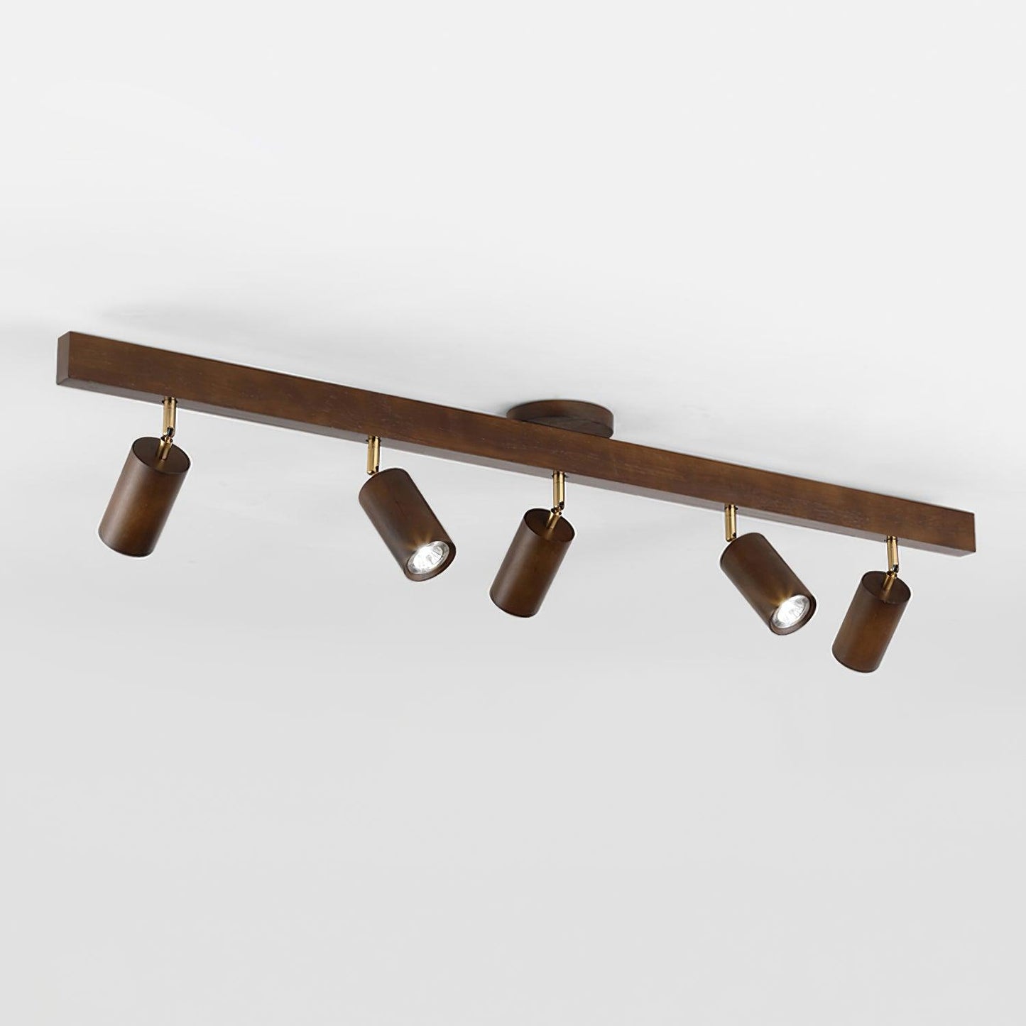 Norvia – Houten Rail Plafondlamp met Verstelbare Spots