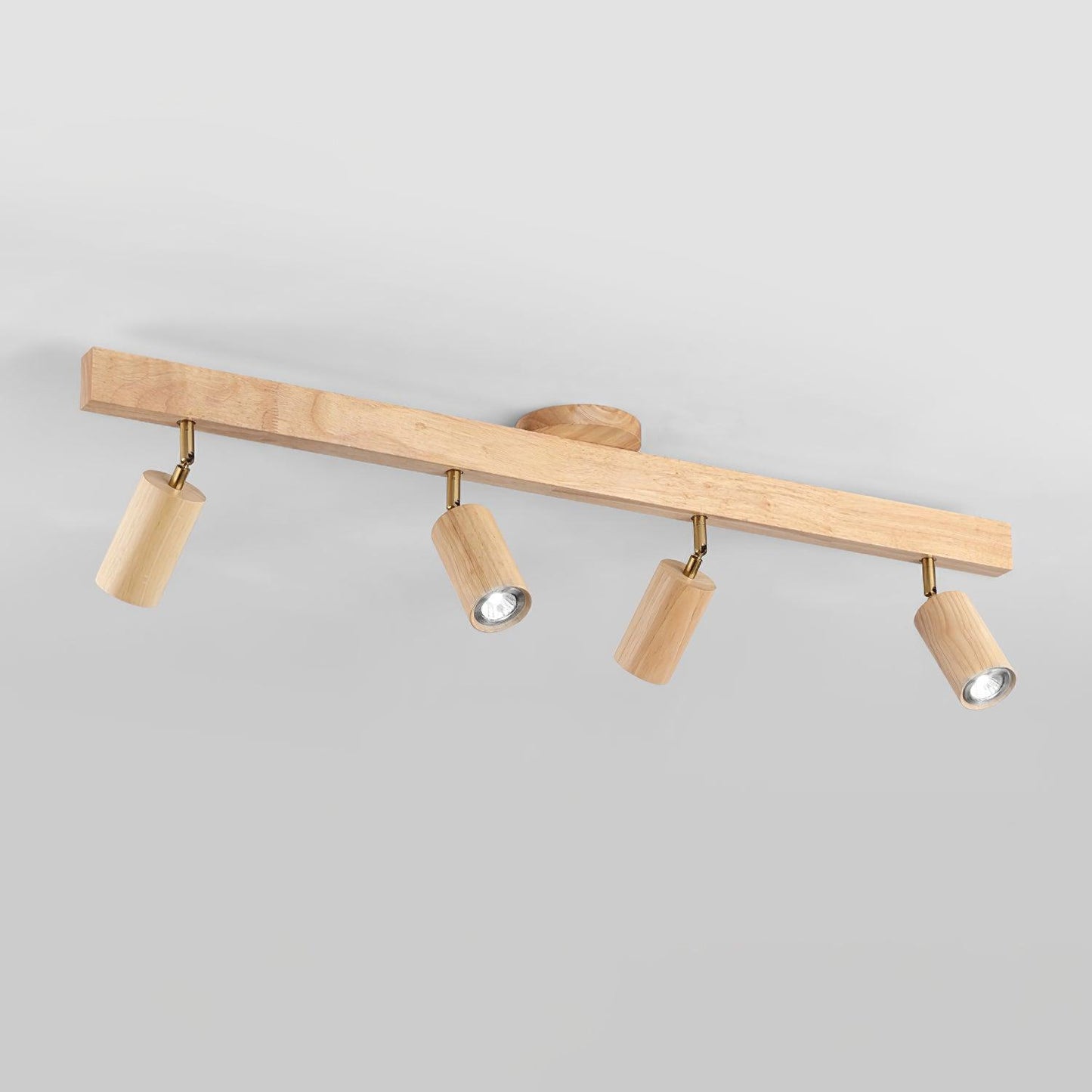 Norvia – Houten Rail Plafondlamp met Verstelbare Spots
