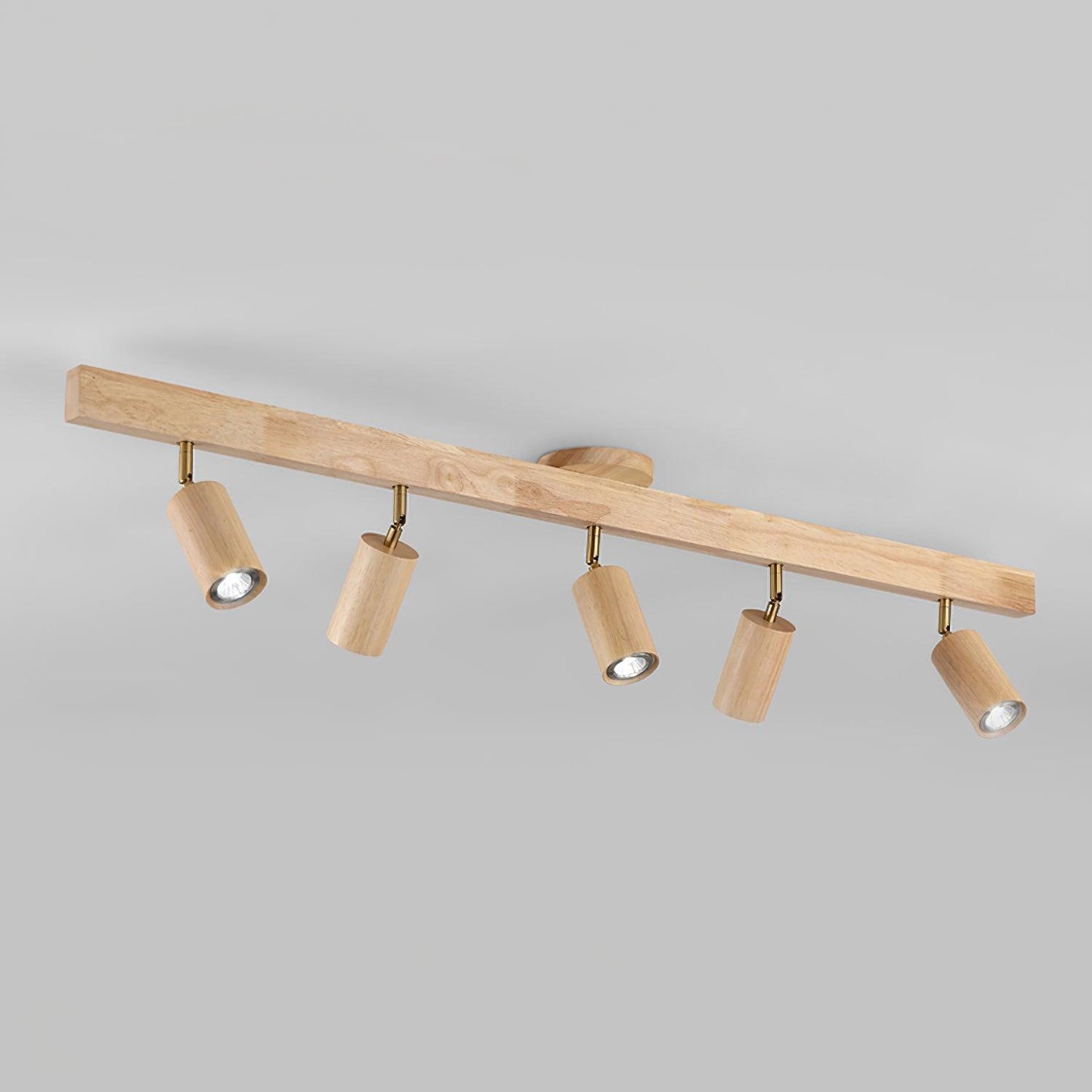 Norvia – Houten Rail Plafondlamp met Verstelbare Spots