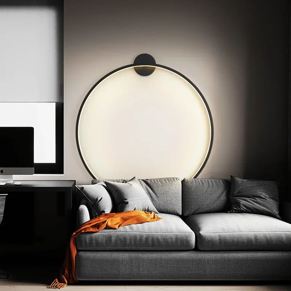 Solvia – Minimalistische LED Wandlamp (Ronde Moderne Wandlamp)