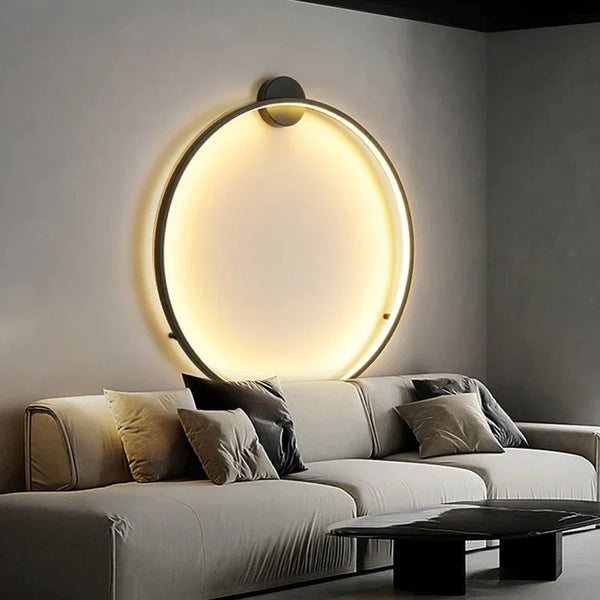 Solvia – Minimalistische LED Wandlamp (Ronde Moderne Wandlamp)
