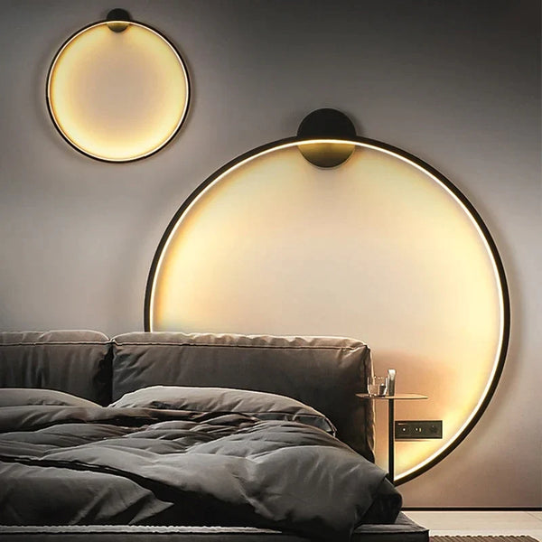 Solvia – Minimalistische LED Wandlamp (Ronde Moderne Wandlamp)