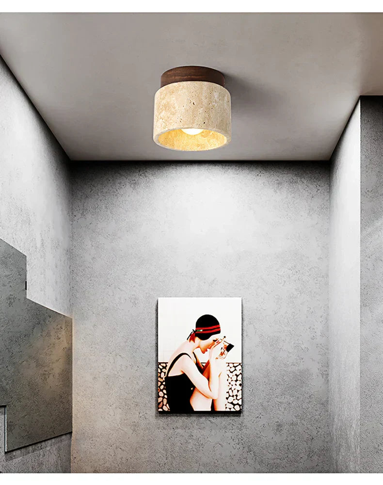 Kairi – Japanse Minimalistische Plafondlamp in Crème