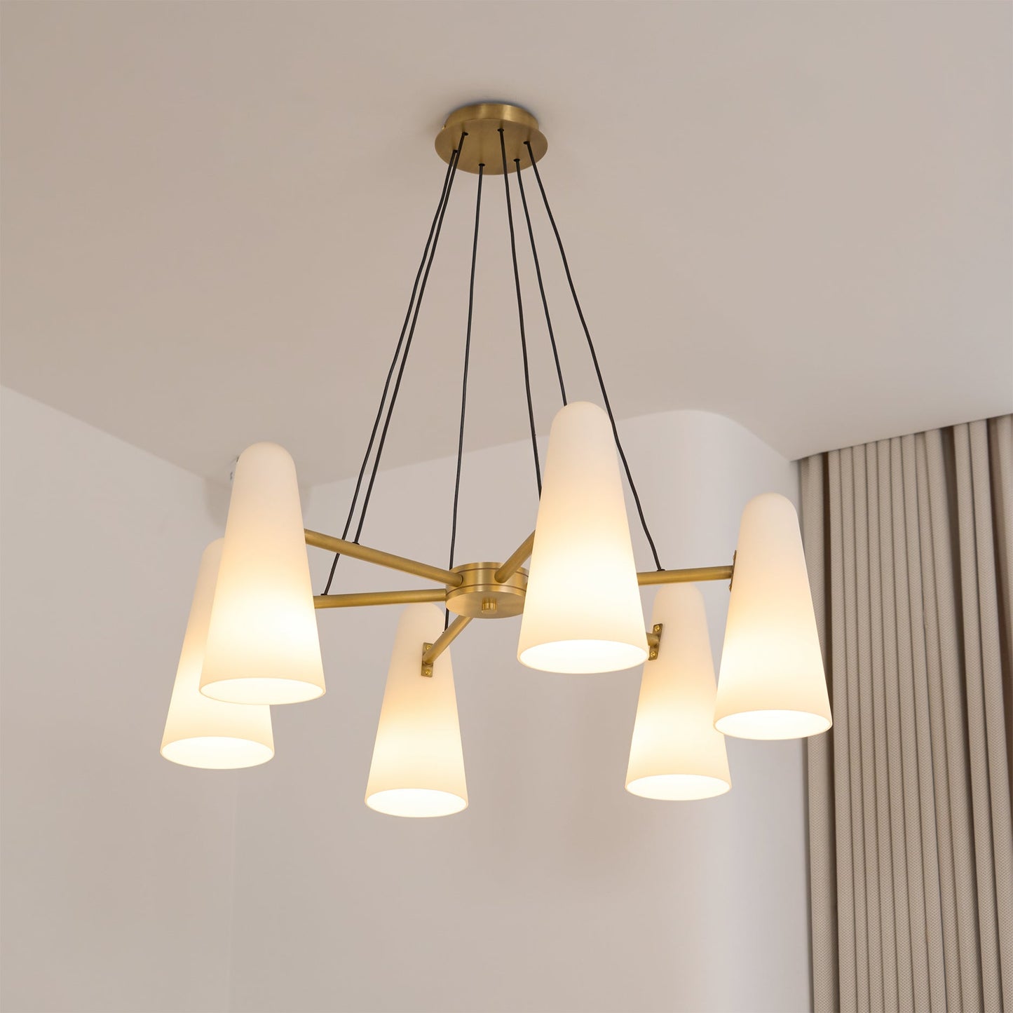 Lanterna - Klassieke Mid-Century Glazen Kroonluchter Voor Moderne Interieurs