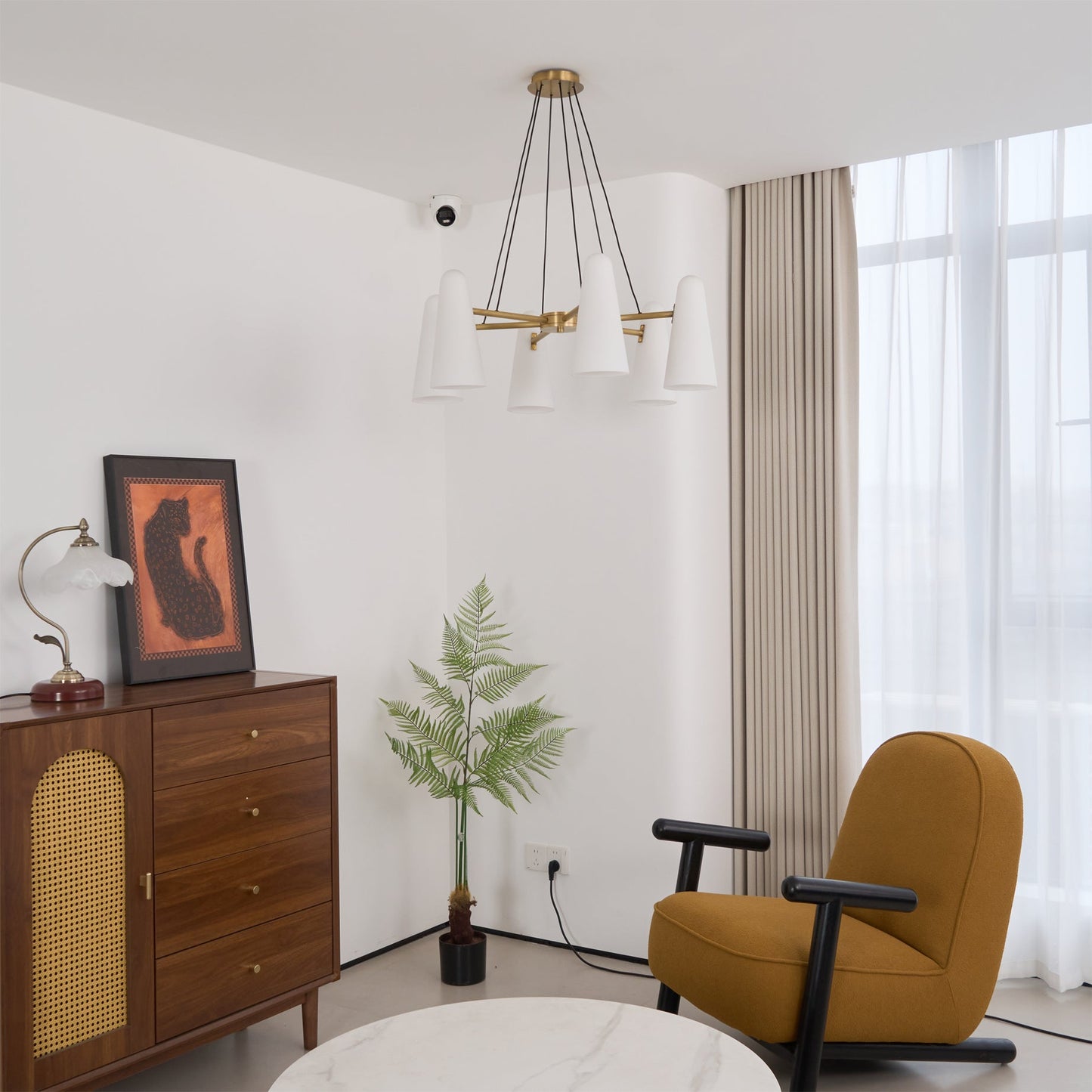 Lanterna - Klassieke Mid-Century Glazen Kroonluchter Voor Moderne Interieurs
