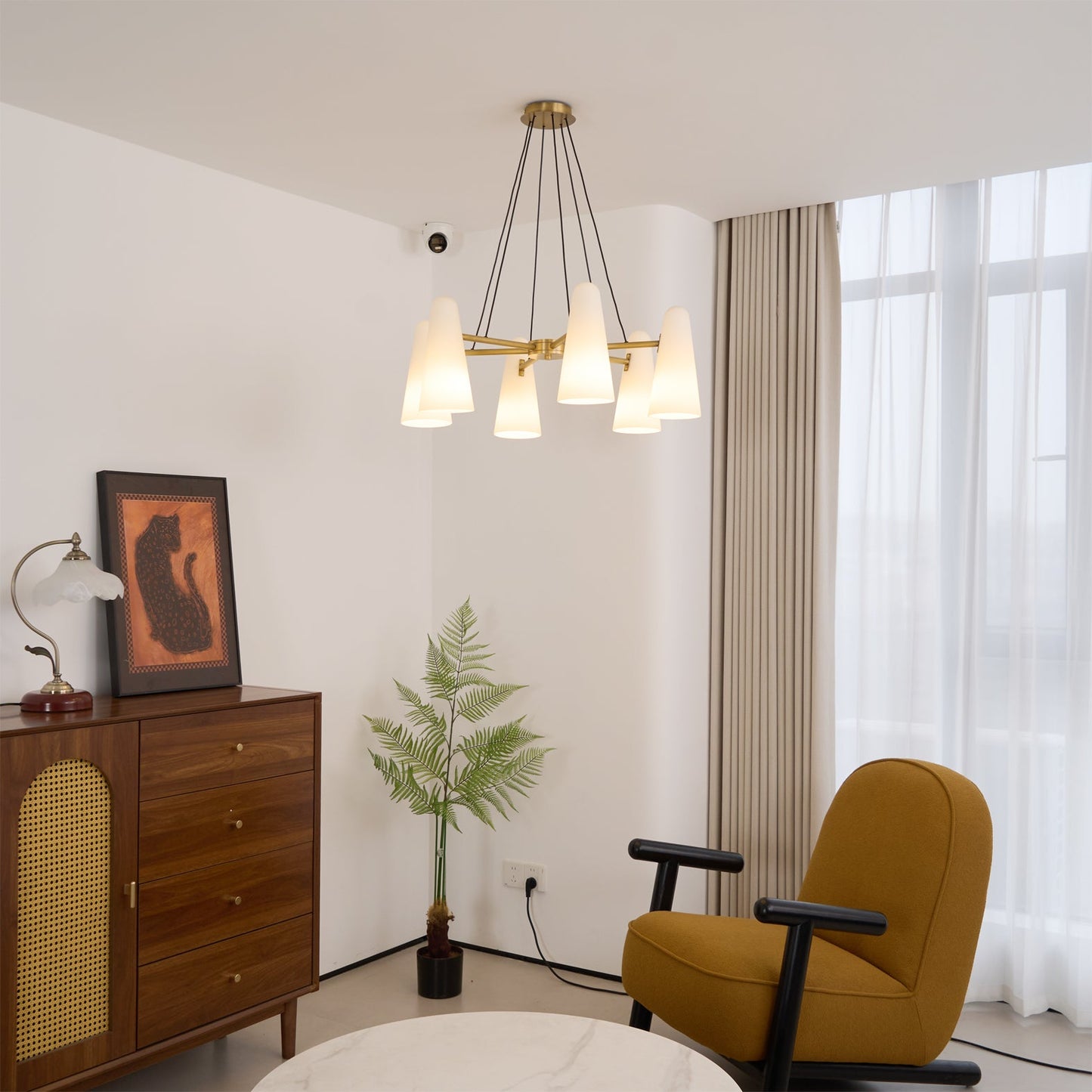 Lanterna - Klassieke Mid-Century Glazen Kroonluchter Voor Moderne Interieurs