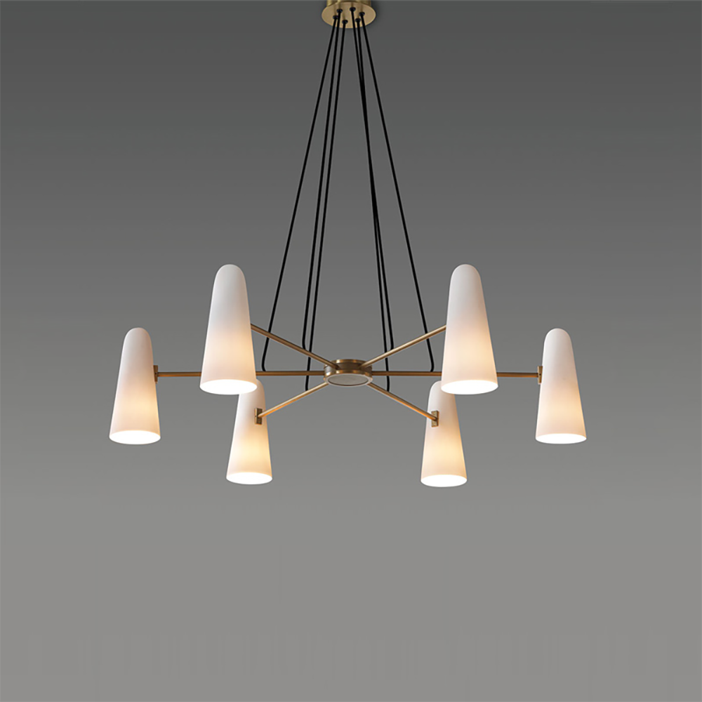 Lanterna - Klassieke Mid-Century Glazen Kroonluchter Voor Moderne Interieurs