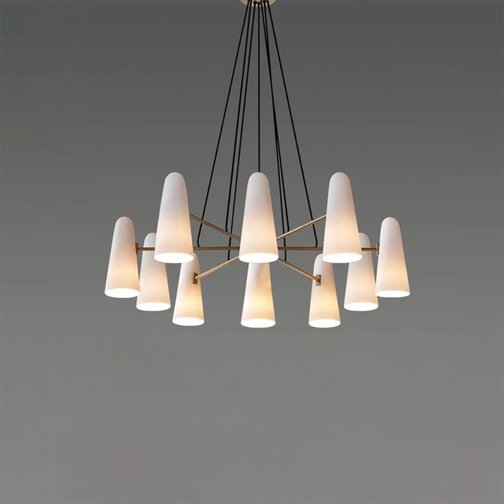 Lanterna - Klassieke Mid-Century Glazen Kroonluchter Voor Moderne Interieurs