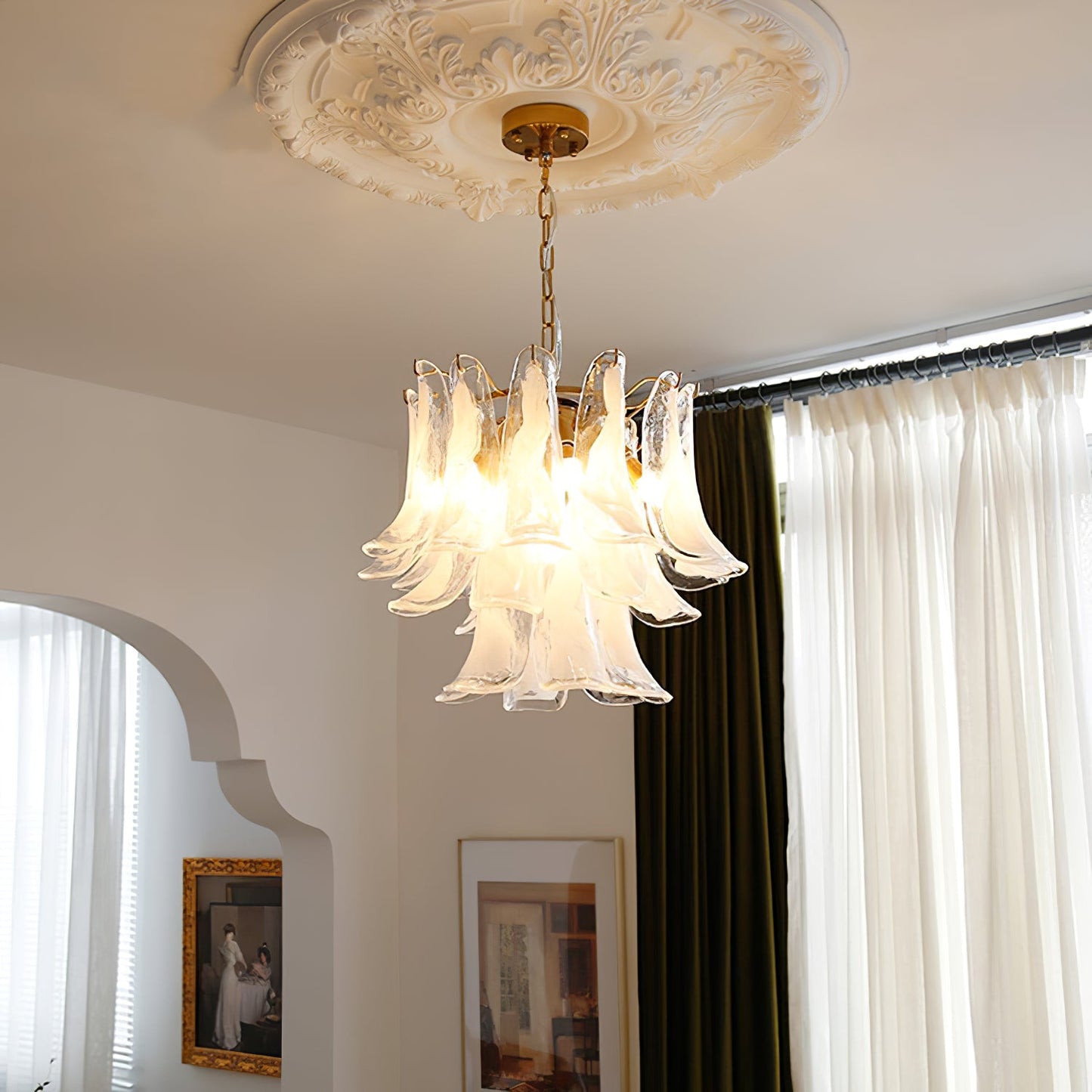 Lampora - Luxe Murano Glazen Kroonluchter Voor Verfijnde Interieurs
