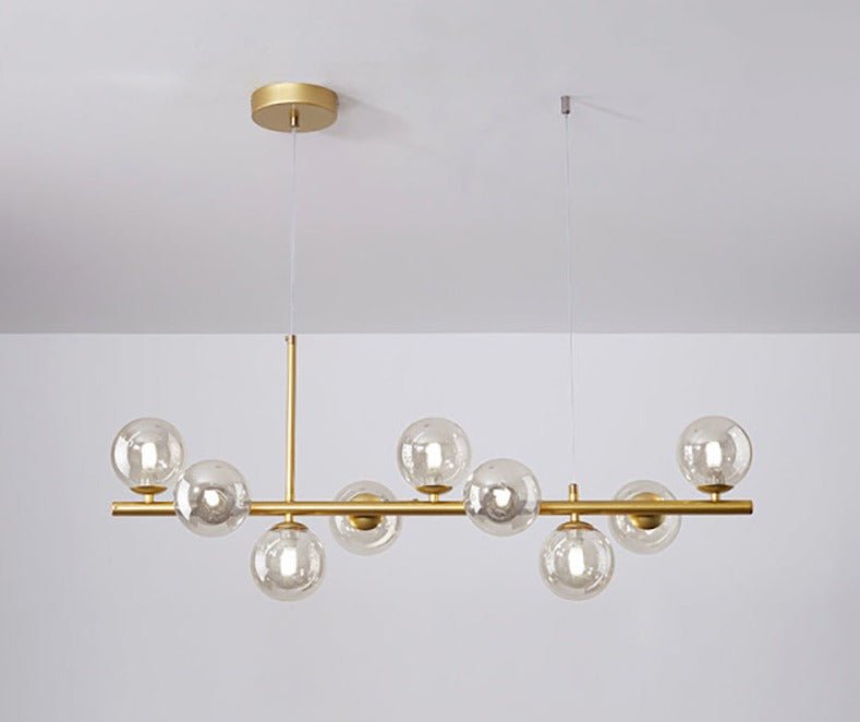 Solara – Luxe Glazen Bollen Hanglamp Voor De Eettafel