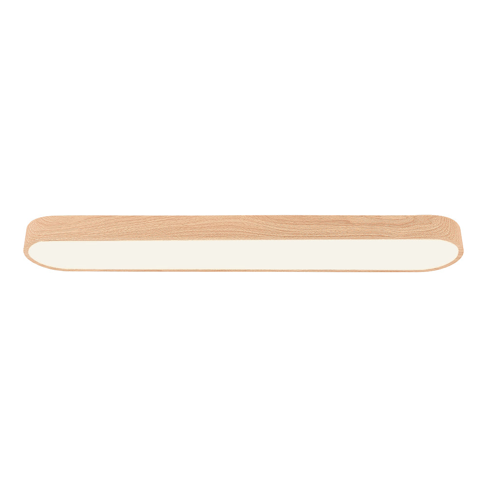 Arden – Nordic 1-Light Ovale LED Plafondlamp Met Houten Accent