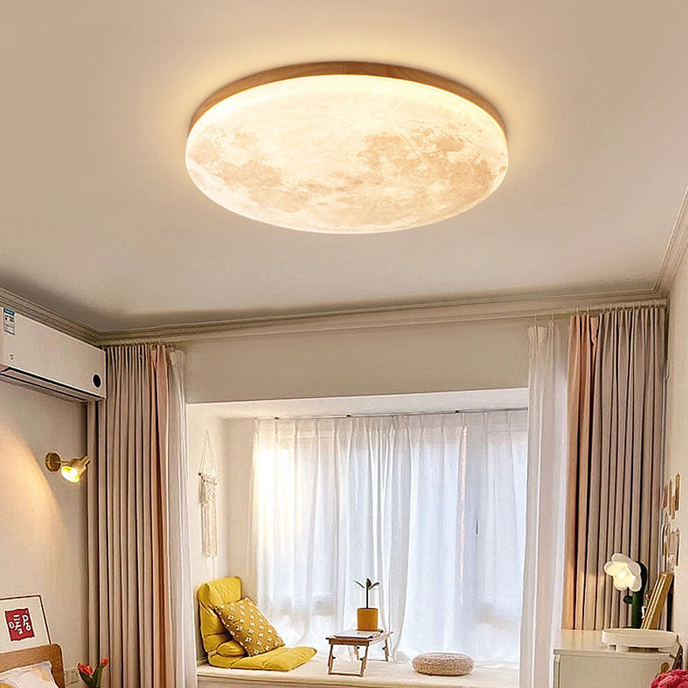 Selena – Maan LED Plafondlamp (Minimalistisch Rond Ontwerp, Warm/Neutraal/Koel Licht)