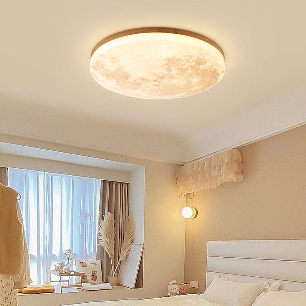 Selena – Maan LED Plafondlamp (Minimalistisch Rond Ontwerp, Warm/Neutraal/Koel Licht)