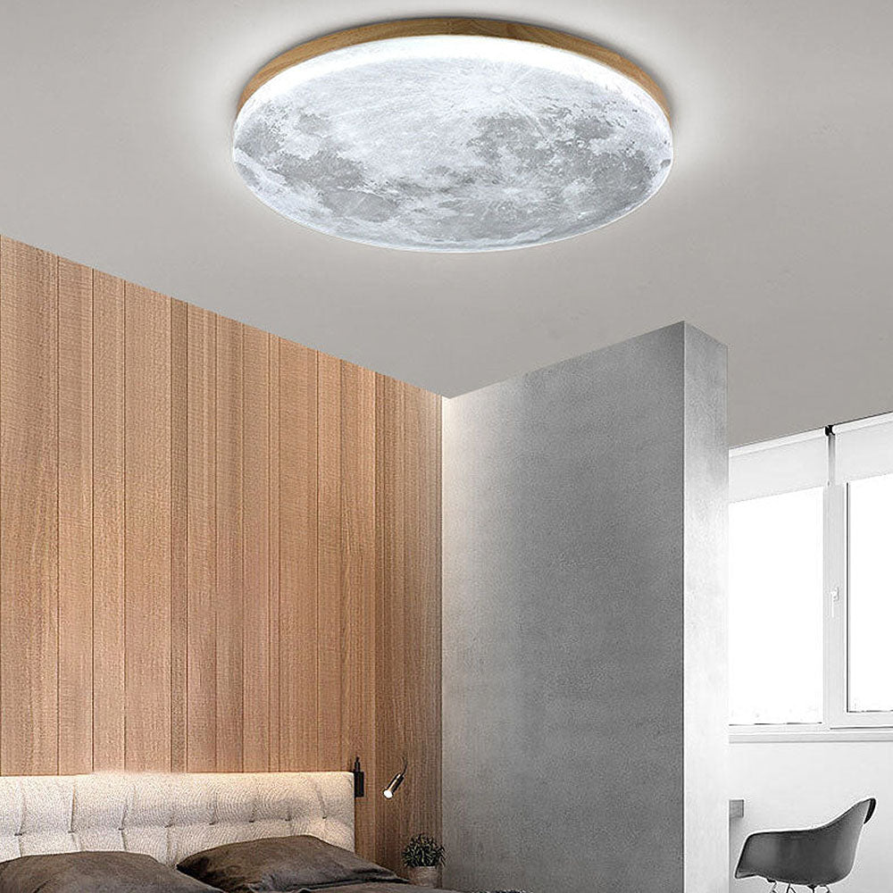 Selena – Maan LED Plafondlamp (Minimalistisch Rond Ontwerp, Warm/Neutraal/Koel Licht)