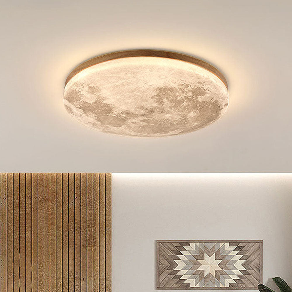 Selena – Maan LED Plafondlamp (Minimalistisch Rond Ontwerp, Warm/Neutraal/Koel Licht)