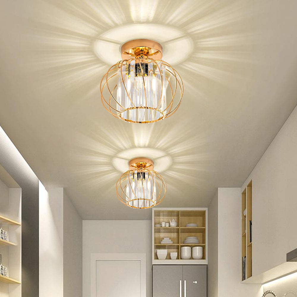 Decorra - Strakke Noordse Plafondlamp Met Helder Glas Voor Moderne Interieurs