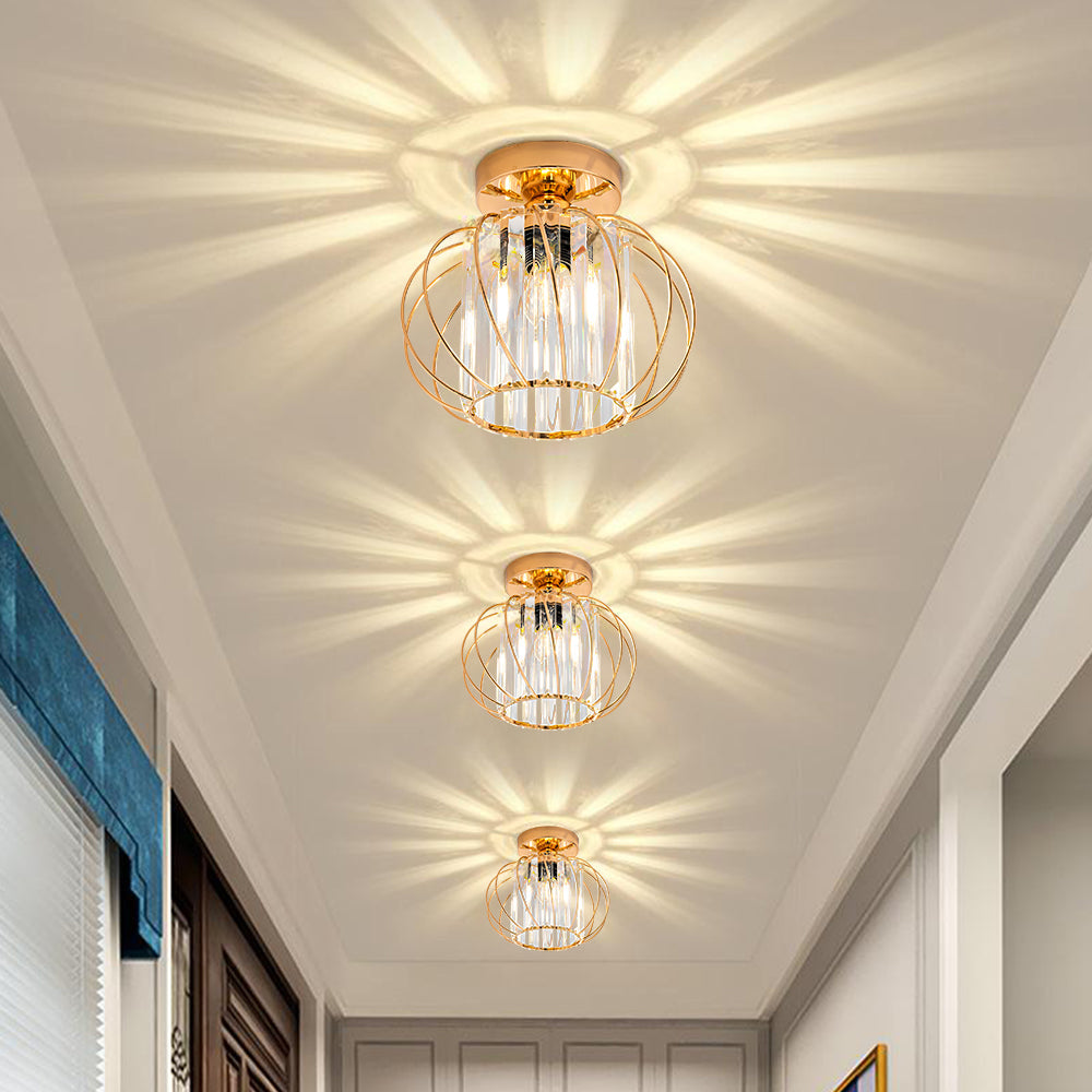 Decorra - Strakke Noordse Plafondlamp Met Helder Glas Voor Moderne Interieurs