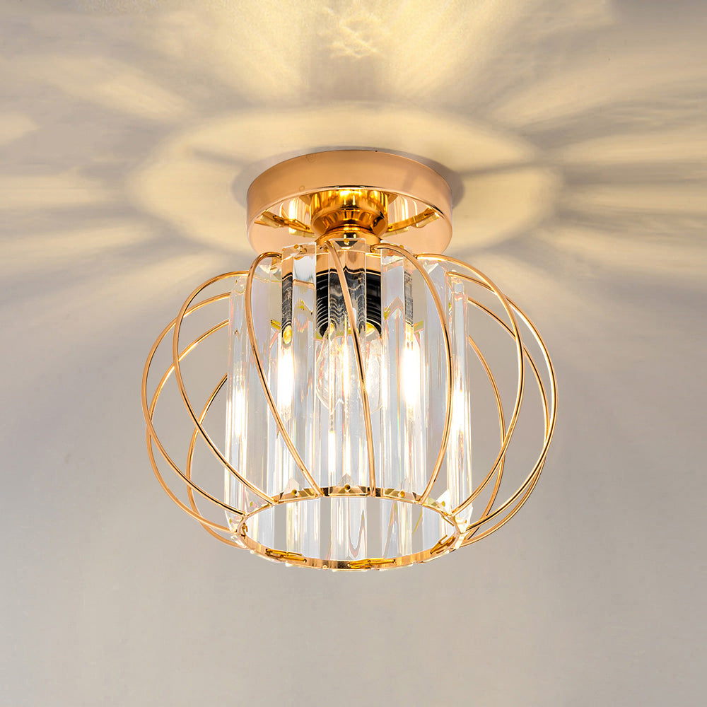 Decorra - Strakke Noordse Plafondlamp Met Helder Glas Voor Moderne Interieurs