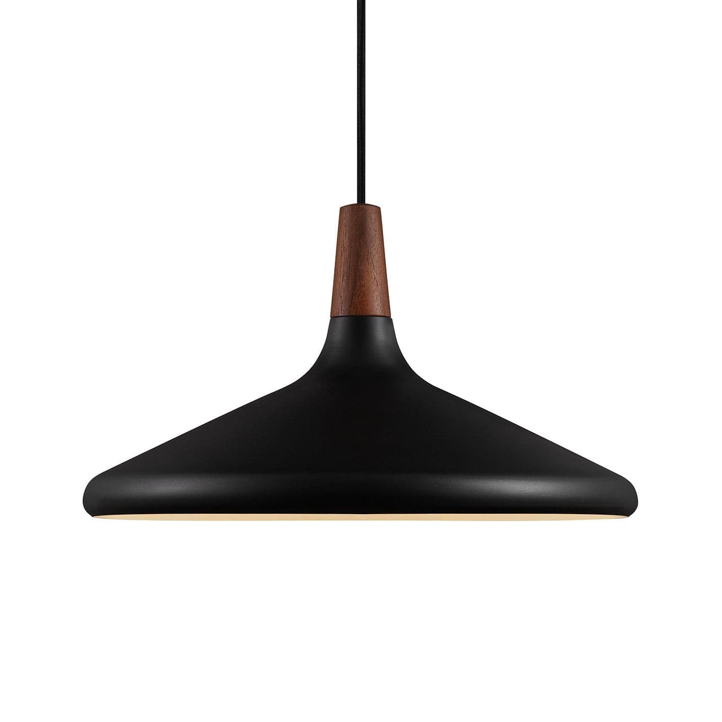Glowbelle - Elegante Kegelvormige Hanglamp Met Geoliede Walnootstam Voor Warme Sfeer