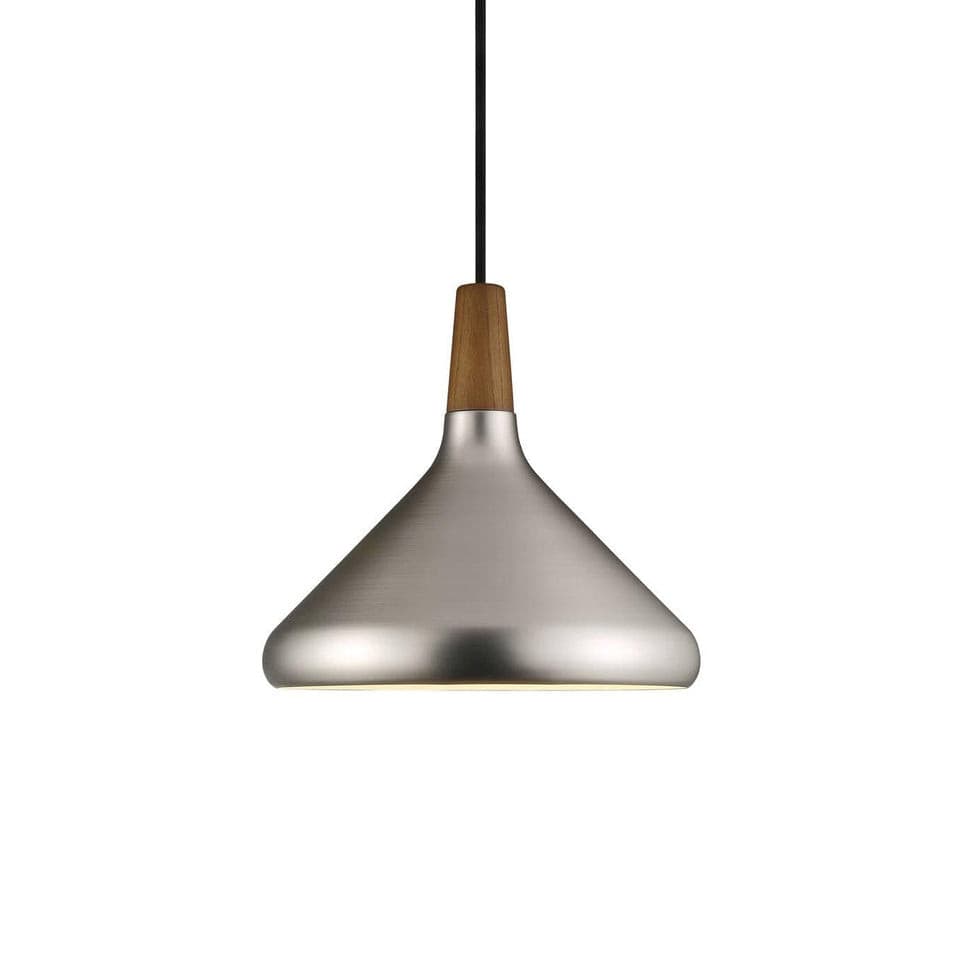 Glowbelle - Elegante Kegelvormige Hanglamp Met Geoliede Walnootstam Voor Warme Sfeer