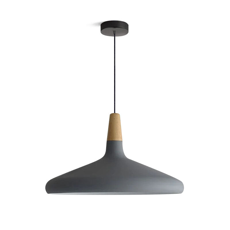 Glowbelle - Elegante Kegelvormige Hanglamp Met Geoliede Walnootstam Voor Warme Sfeer