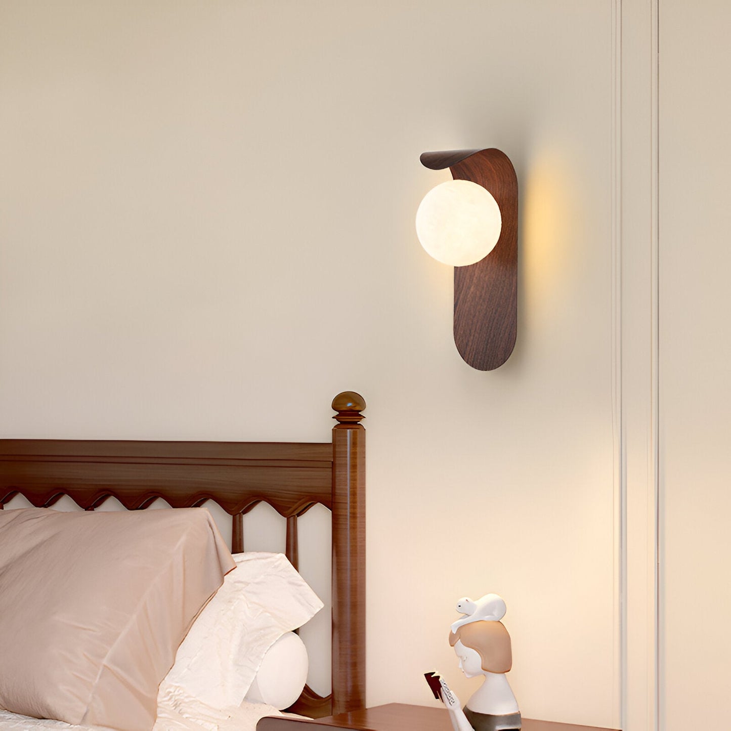 Carlyle – Scandinavische Minimalistische Wandlamp met Houtaccent (LED)