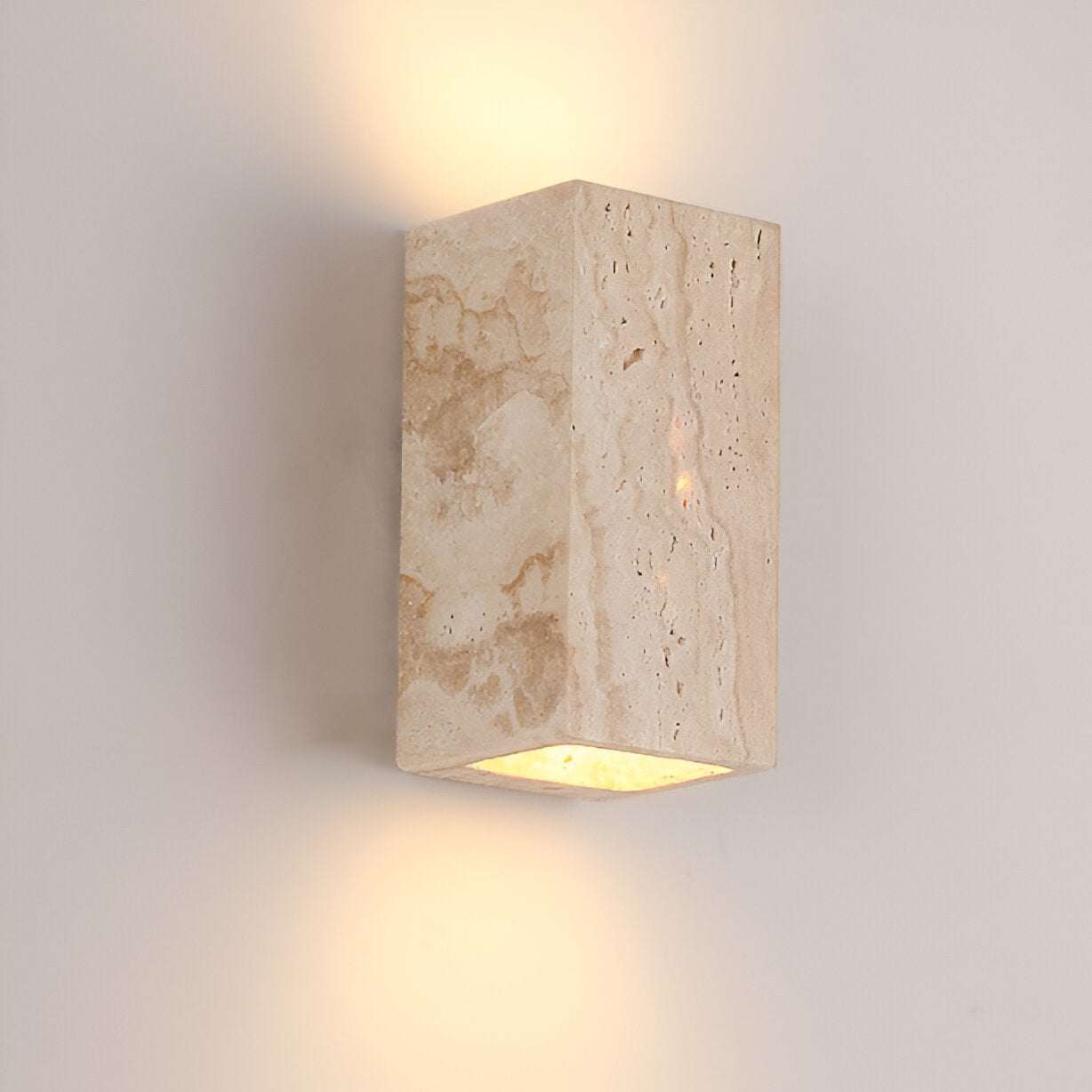Veyra – Travertin Minimalistische Buiten LED Wandlamp