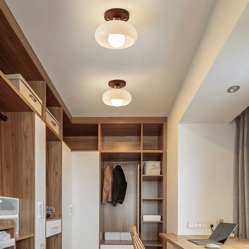 Verandae - Elegante Franse Bauhaus Crème Plafondlamp Met Minimalistisch Ontwerp