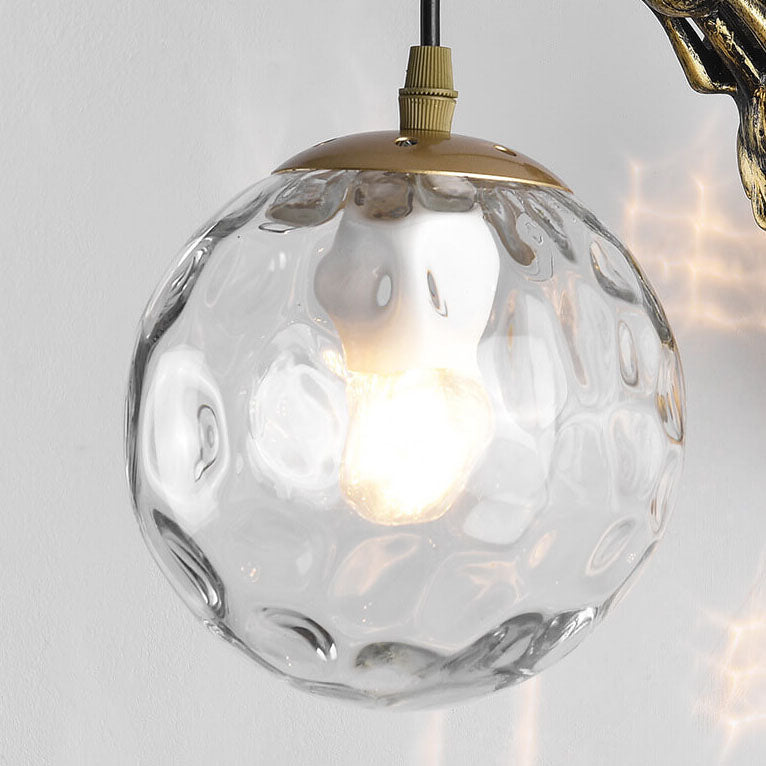 Sirena – Vintage Zeemeermin Wandlamp met Glazen Bol (1-Licht)